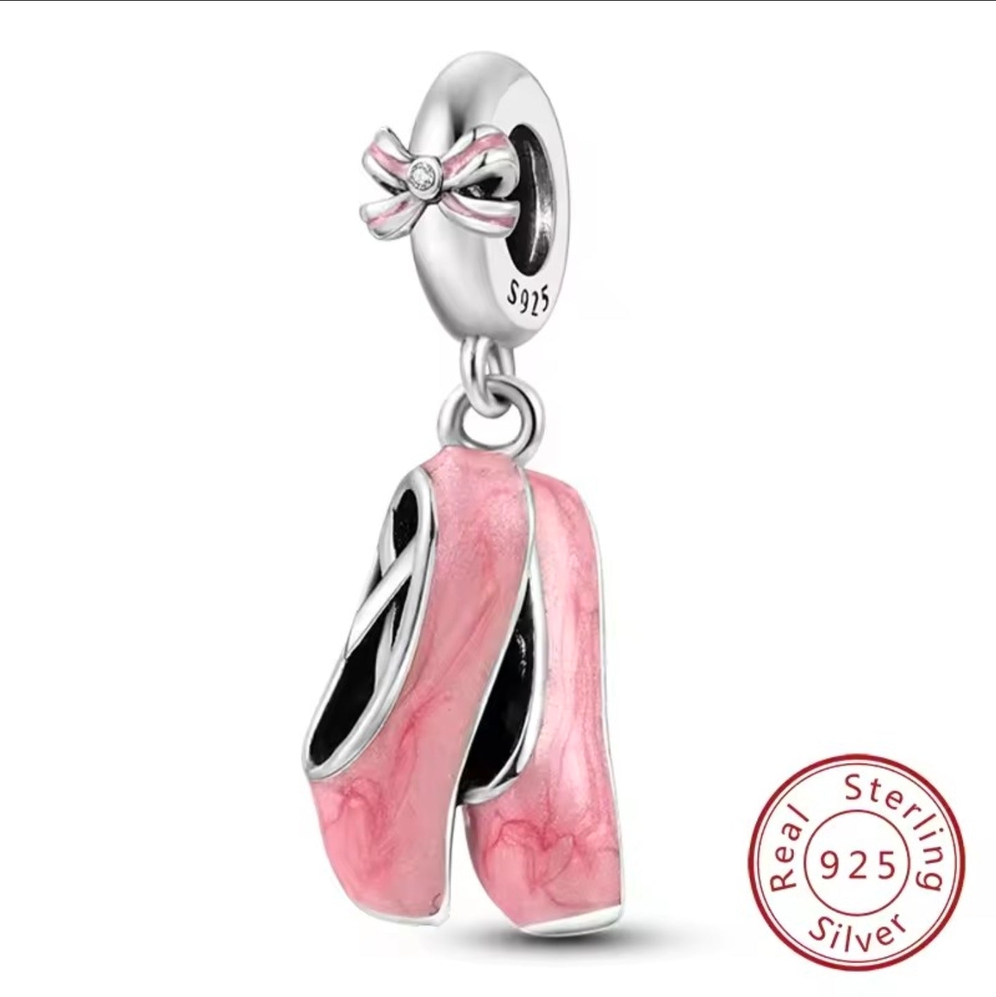 Ballet pointe shoe charm