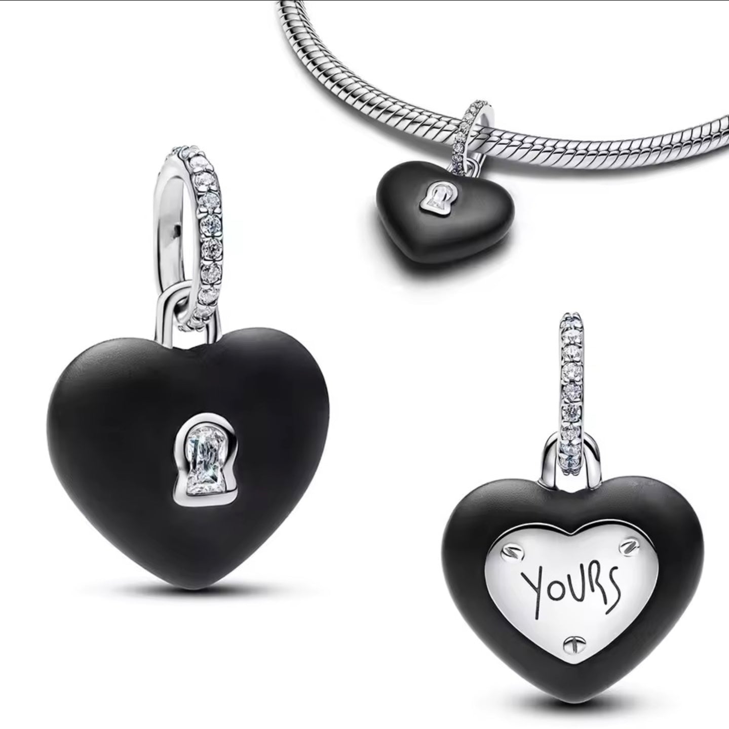 Black Ceramic Heart