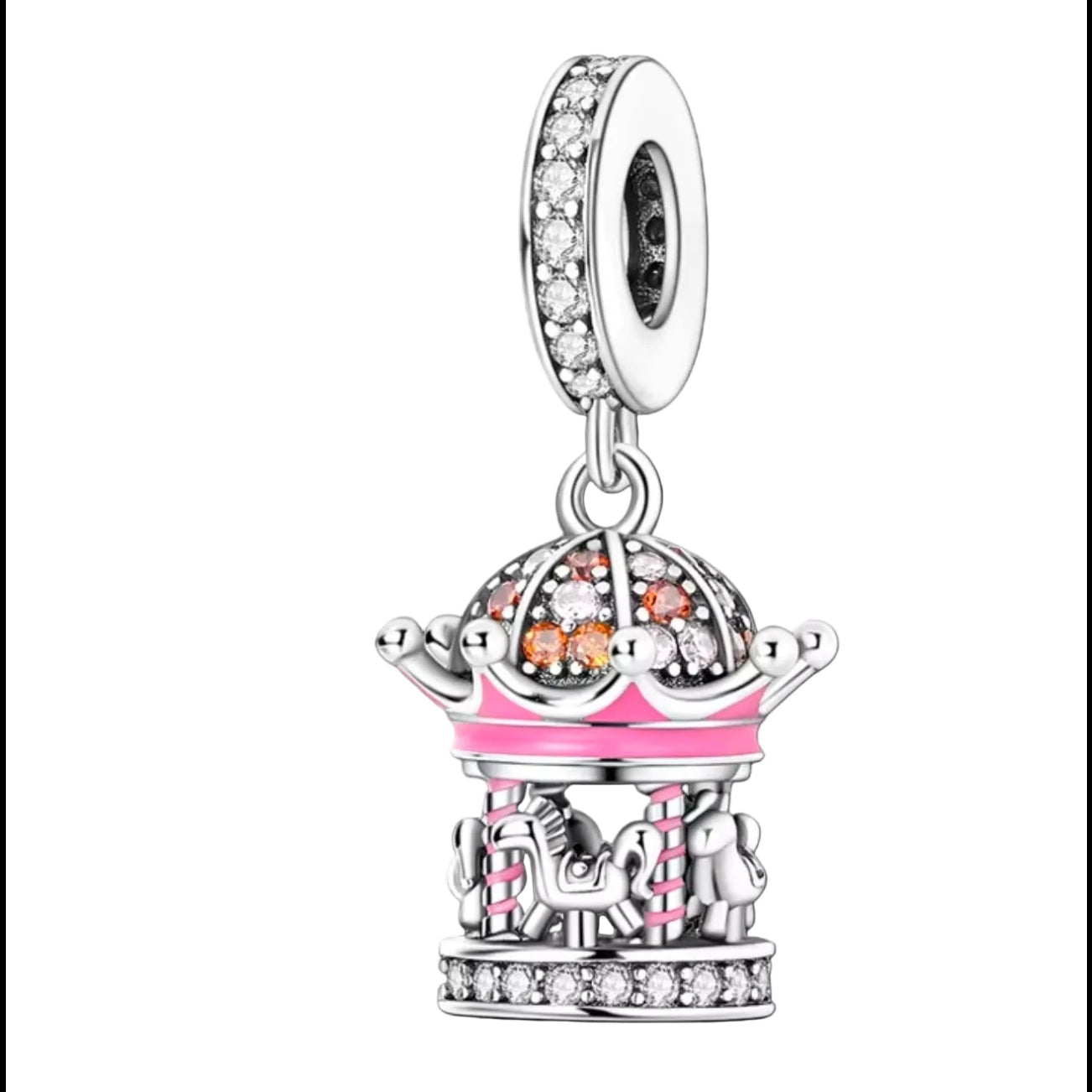 Pink Carousel charm