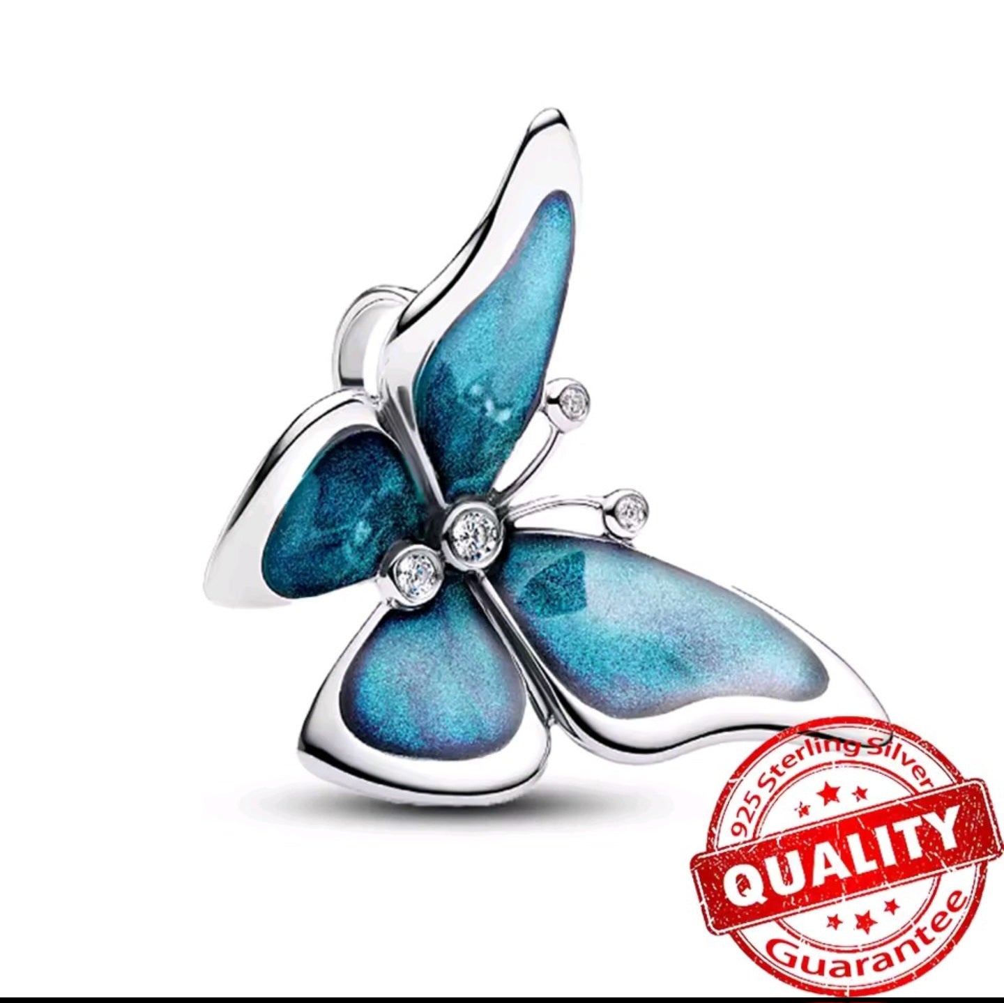 Oversized butterfly charm