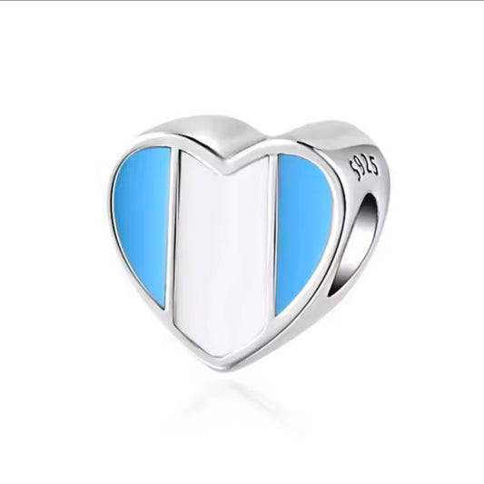 Argentina heart  charm