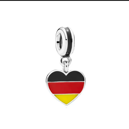 Germany heart dangle charm