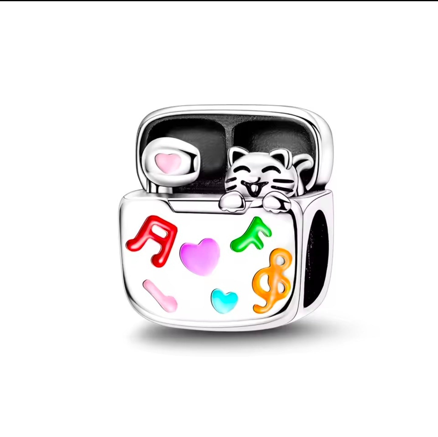 Colourful earbuds charm