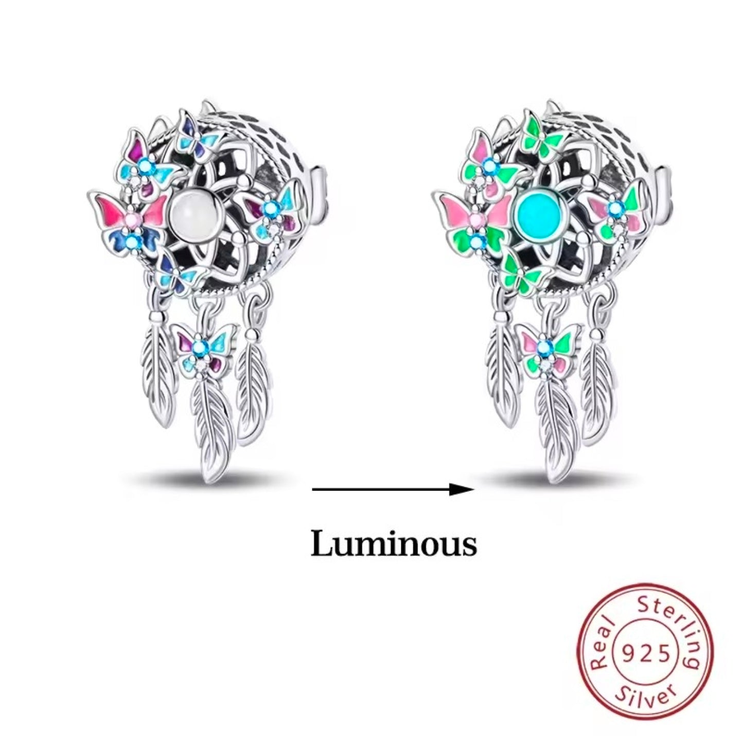 Glow in the Dark Dream Catcher Charm
