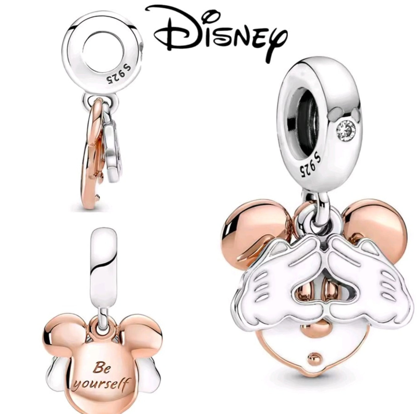 Mickey Peekaboo Charm (Bronze & Silver)